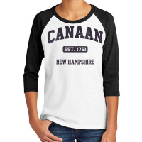 Womens Canaan New Hampshire Nh Vintage State Athletic Style V Neck T S Youth 3/4 Sleeve | Artistshot