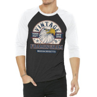 Retro Bald Eagle Framingham Massachusetts Vintage Limited Edition 3/4 Sleeve Shirt | Artistshot