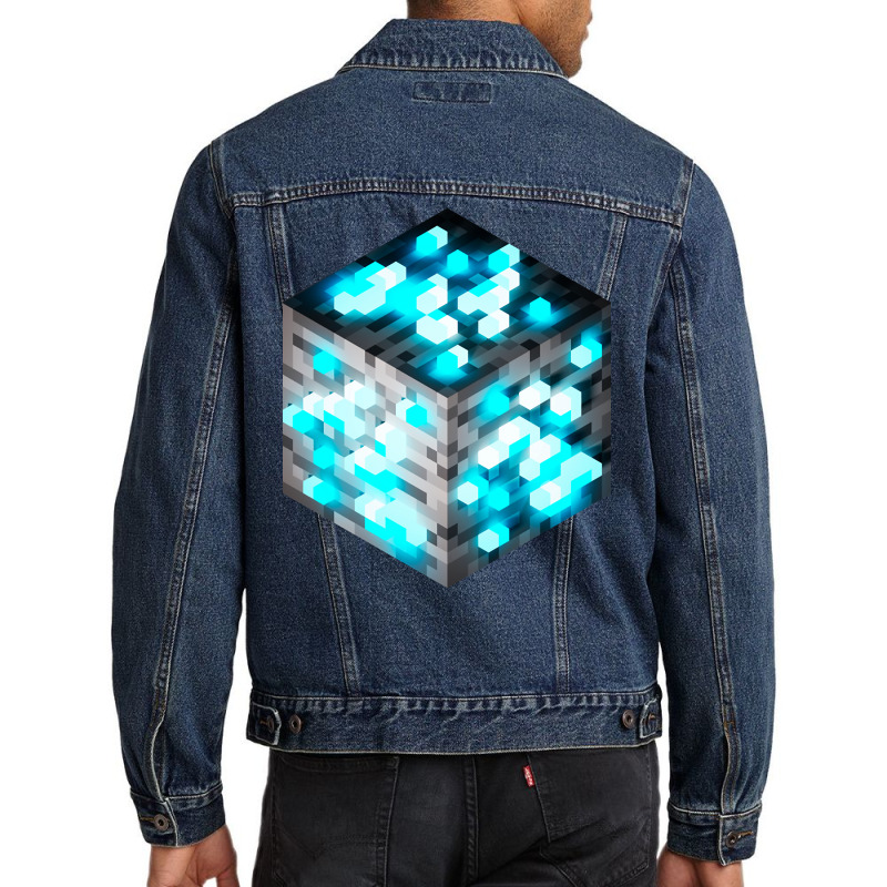 Block Diamond Ore 3d Men Denim Jacket by Koenig Bridget | Artistshot