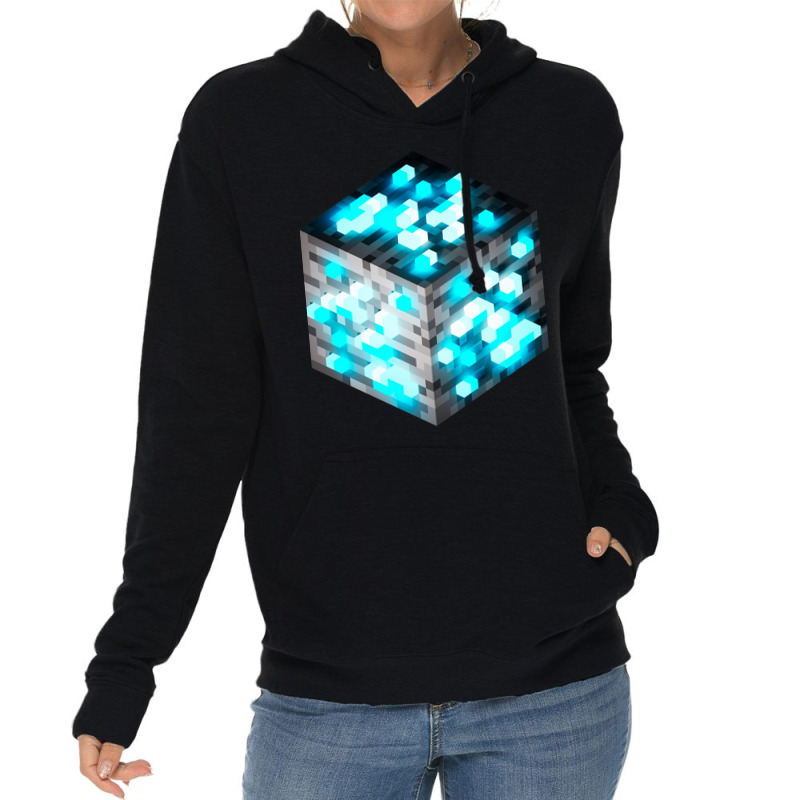 Block Diamond Ore 3d Lightweight Hoodie by Koenig Bridget | Artistshot