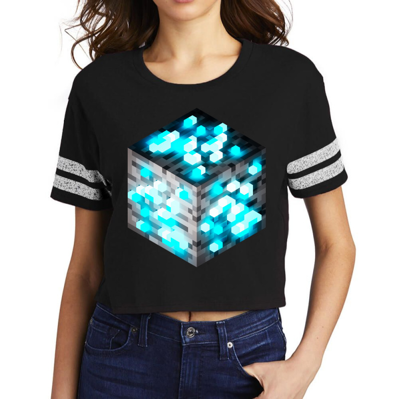 Block Diamond Ore 3d Scorecard Crop Tee by Koenig Bridget | Artistshot