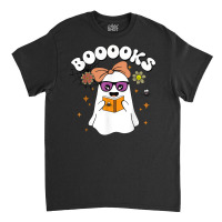 Booooks Ghost Read Library Books Halloween Teacher Shirt Classic T-shirt | Artistshot