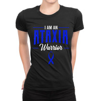 Ataxia Movement Disorder Dystaxia Friedreich's Warrior Gift T Shirt Ladies Fitted T-shirt | Artistshot