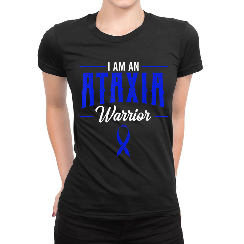 Ataxia Movement Disorder Dystaxia Friedreich's Warrior Gift T Shirt Ladies Fitted T-Shirt by cm-arts | Artistshot