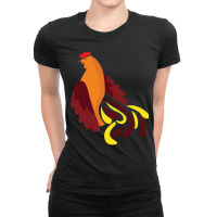 Ayamhutan Red Bird, Color Chicken Ladies Fitted T-shirt | Artistshot