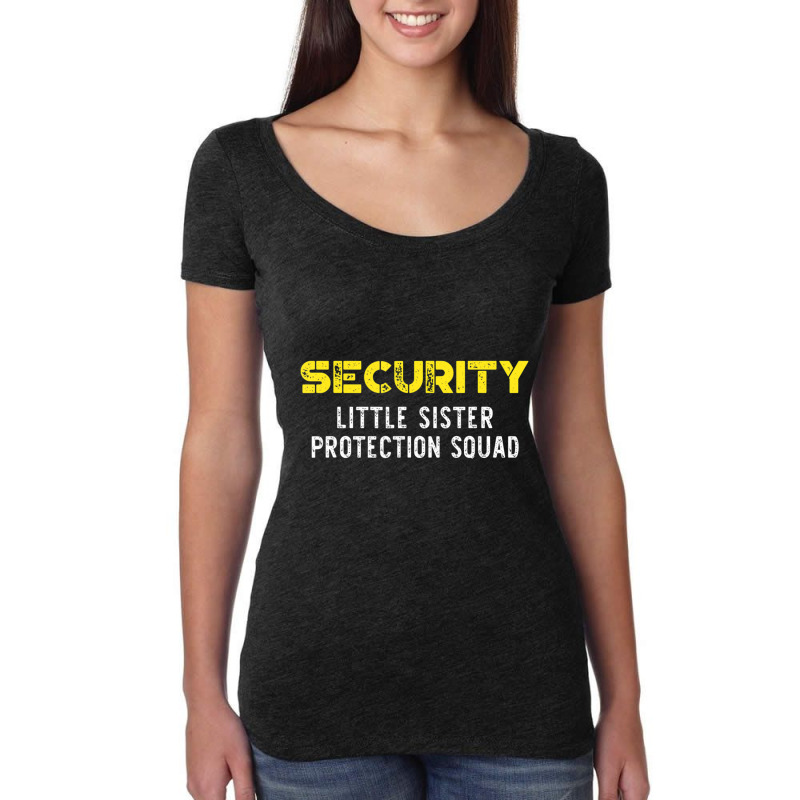 Security Little Sister Protection Squad Big Brother Women's Triblend Scoop T-shirt by cm-arts | Artistshot