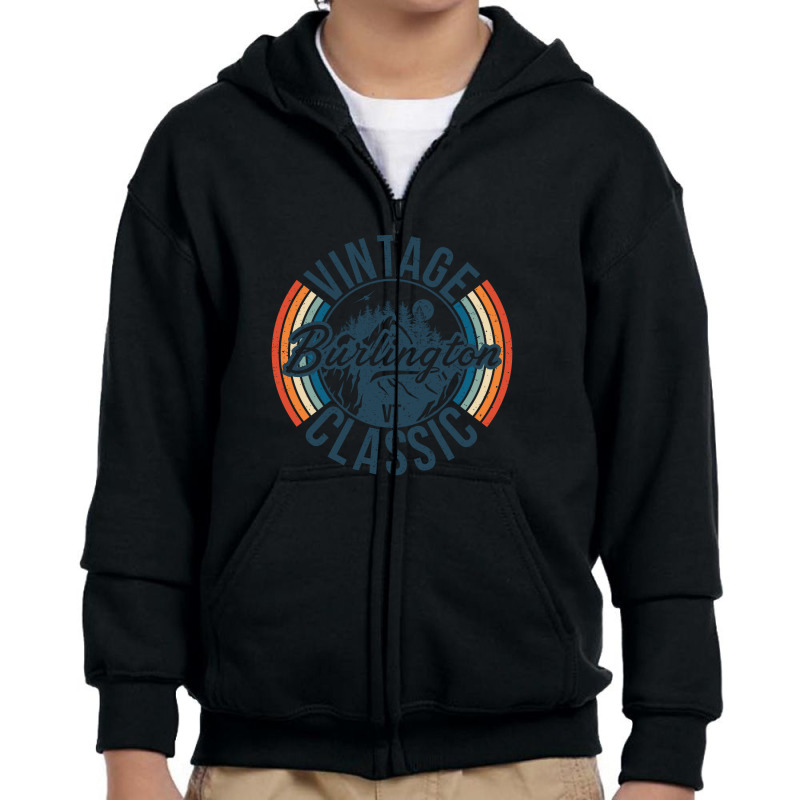 I Love Burlington Vermont Retro Vintage Classic Limited Edition Youth Zipper Hoodie | Artistshot