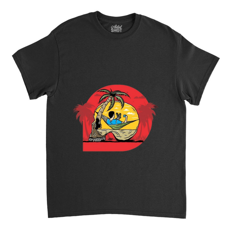 Man On Hammock In Skull Classic T-shirt | Artistshot