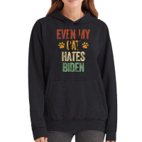 Even My Cat Hates Biden Conservative Anti Liberal Vintage Hoodie | Artistshot