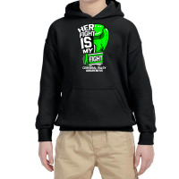 Her Fight Is My Fight Cerebral Palsy Awareness Green Ribbon Youth Hoodie | Artistshot