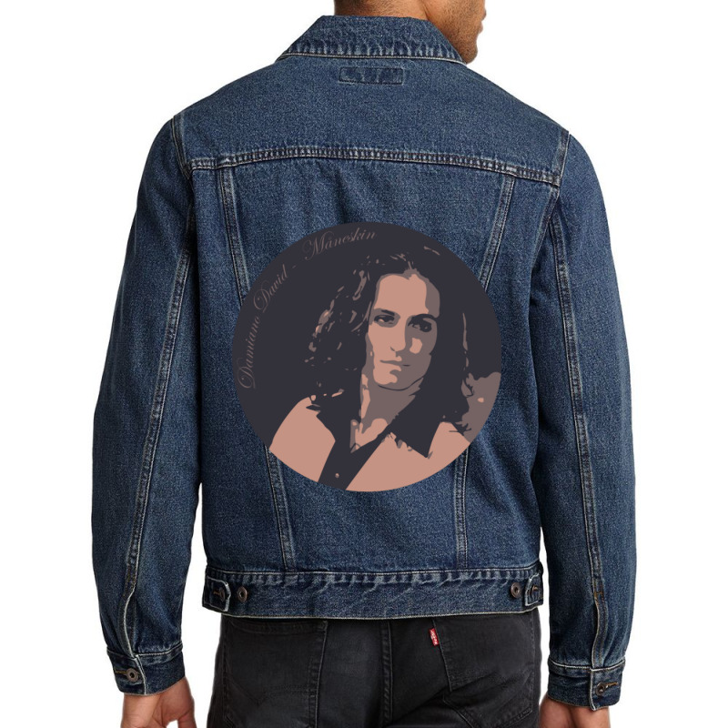 Damiano David Damiano David Art And Illustration  Colourus Men Denim Jacket | Artistshot