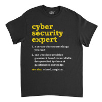 Cyber Security Expert Definition Distressed Computer Geek Classic T-shirt | Artistshot