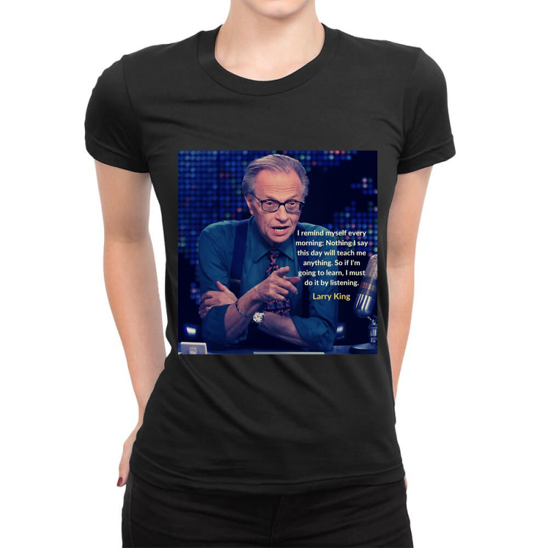 Mommy Of The Great Quote On Listening Larry King Costume The Best Men Ladies Fitted T-Shirt by JOEGARZA | Artistshot