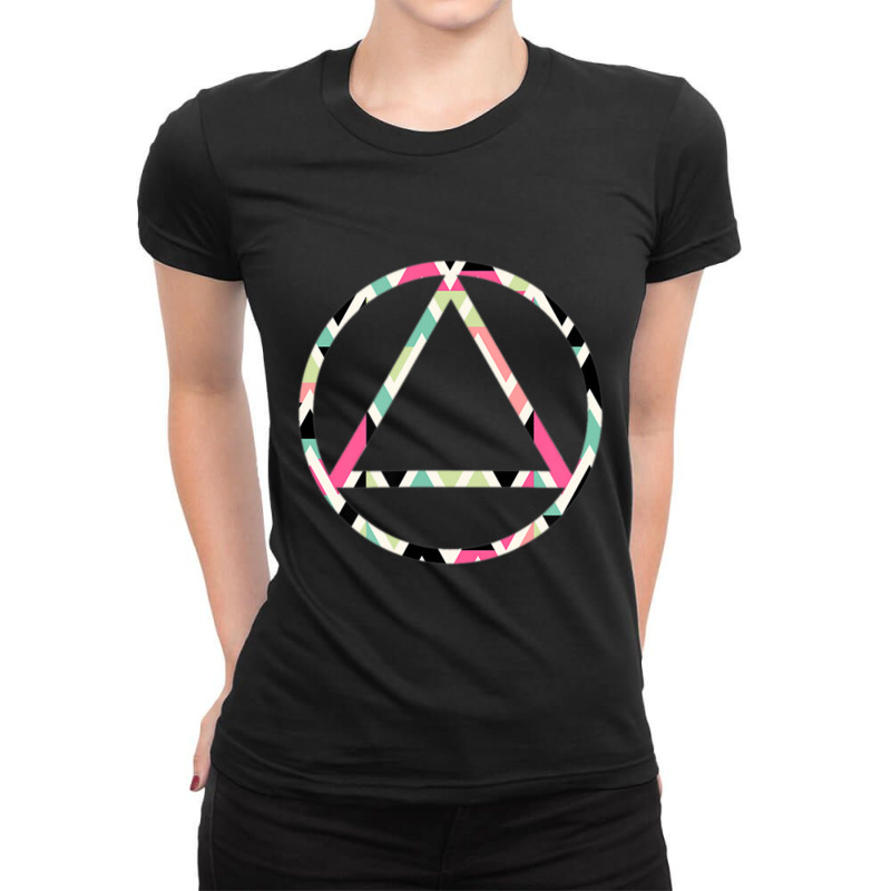 Cool Aa Symbol Aa Na Recovery Gifts Ladies Fitted T-Shirt by bummercaught | Artistshot