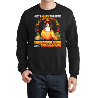 Just A Girl Who Loves English Springer Spaniel Thanksgiving Crewneck Sweatshirt | Artistshot