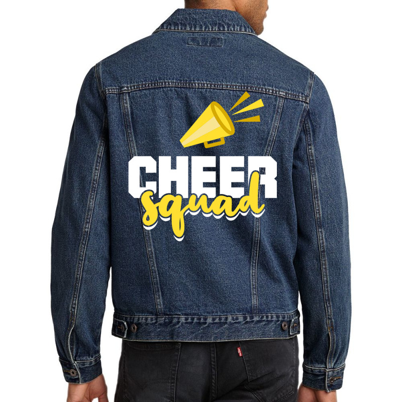 Cheer Squad Cheerleading Funny Cheerleader Men Denim Jacket | Artistshot