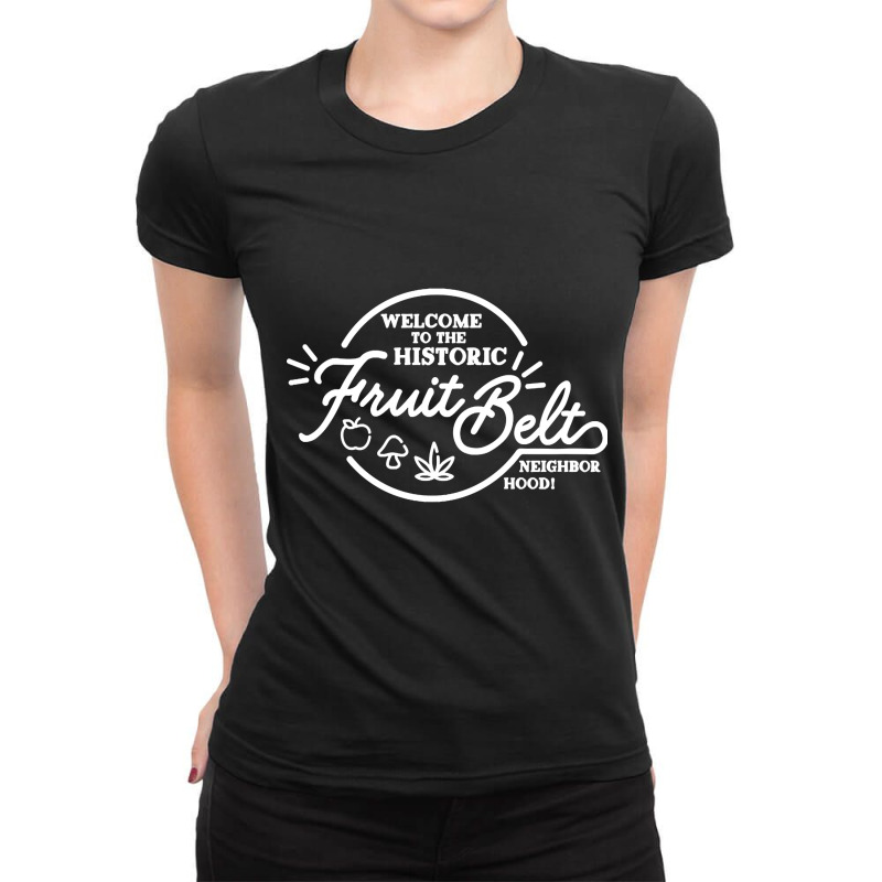 Buffalo Ny Fruit Belt Neighborhood Ladies Fitted T-Shirt by Konlasa6638 | Artistshot