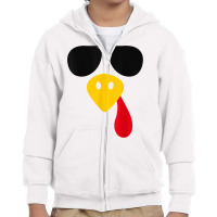 Funny Cool Turkey Face  Sunglasses Thanksgiving Day Youth Zipper Hoodie | Artistshot