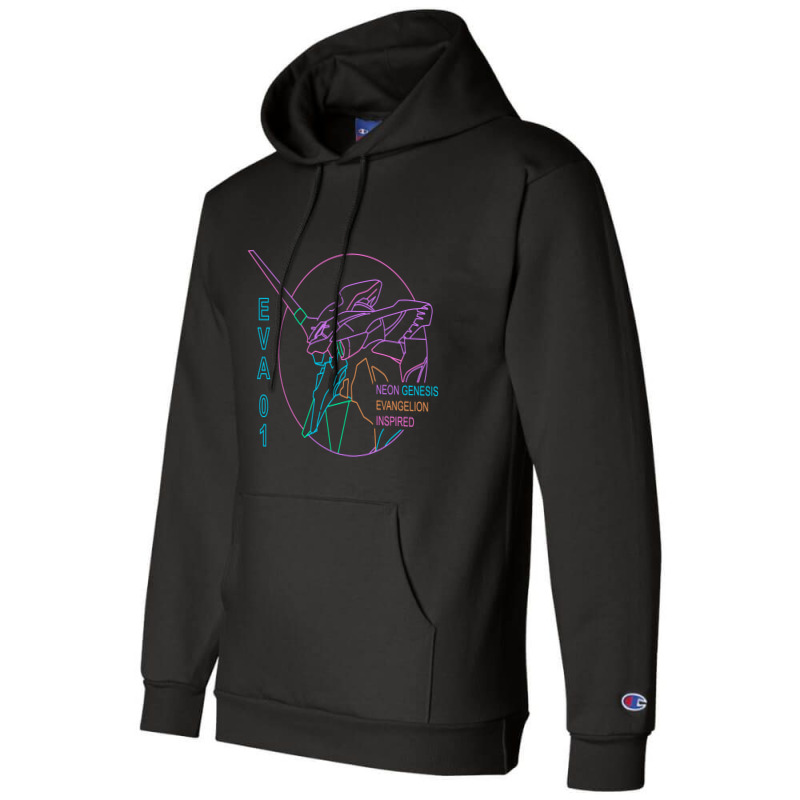 Eva 01 Neon Angel Champion Hoodie by JesseBWiles | Artistshot