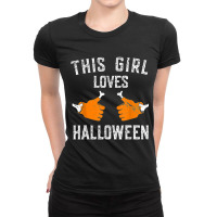 This Girl Loves Happy Halloween Costume Funny For Women Ladies Fitted T-shirt | Artistshot