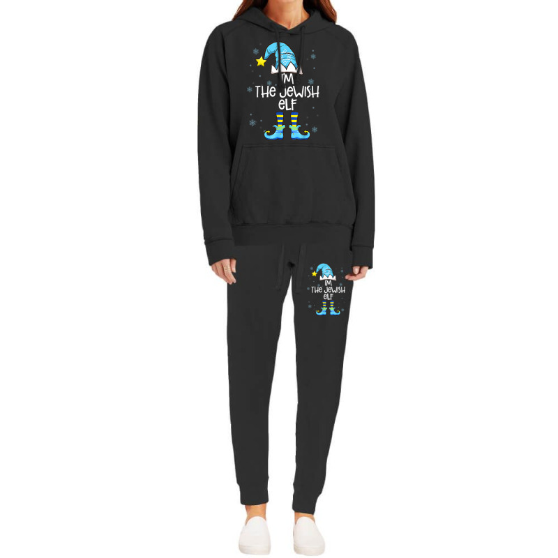 Happy Christmukkah Jewish I'm The Jewish Elf Christmas Xmas Hoodie & Jogger Set | Artistshot