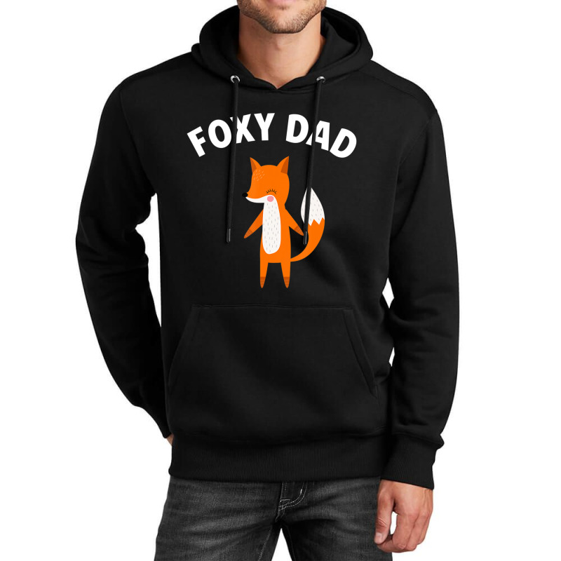 Foxy Dad Father's Day Fox Pun Joke Unisex Hoodie | Artistshot