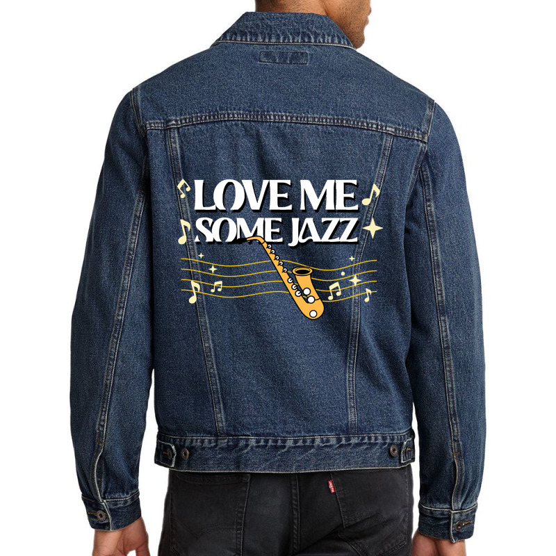 Love Me Some Jazz Men Denim Jacket | Artistshot