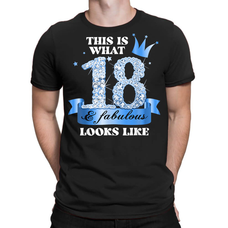 18 & Fabulous I Blue Black Party Group Candid Photo Outfit T-shirt | Artistshot