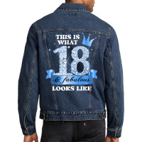 18 & Fabulous I Blue Black Party Group Candid Photo Outfit Men Denim Jacket | Artistshot