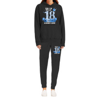 18 & Fabulous I Blue Black Party Group Candid Photo Outfit Hoodie & Jogger Set | Artistshot