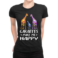 Cute Giraffe Animal Lover Gifts Fun Meme Saying Giraffe Ladies Fitted T-shirt | Artistshot