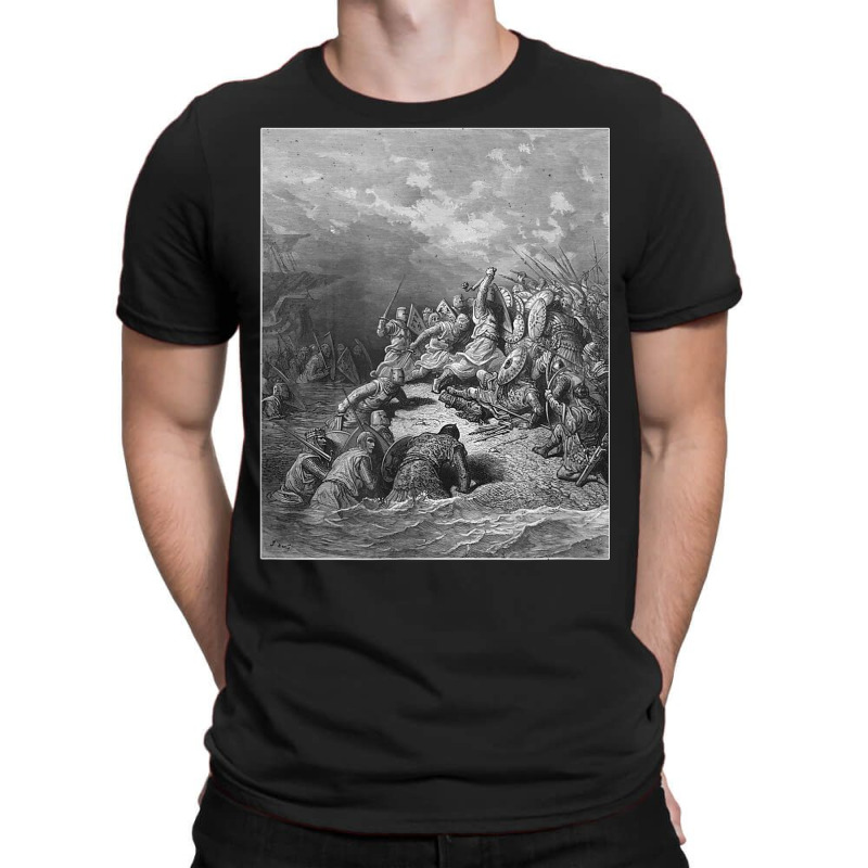 Gustave Doré History Of The Crusades Battle Scene In Jaffa T-shirt | Artistshot