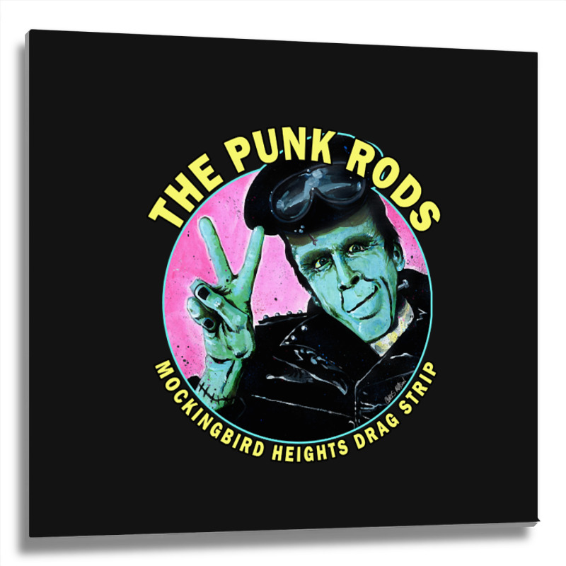 Herman Munster The Punk Rods Metal Print Square | Artistshot