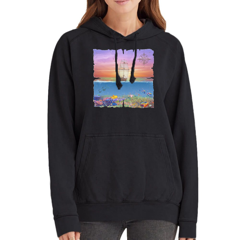 Sailing Ship T  Shirt Sunset Sail T  Shirt Vintage Hoodie | Artistshot