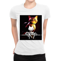 Cat Stray Ladies Fitted T-shirt | Artistshot