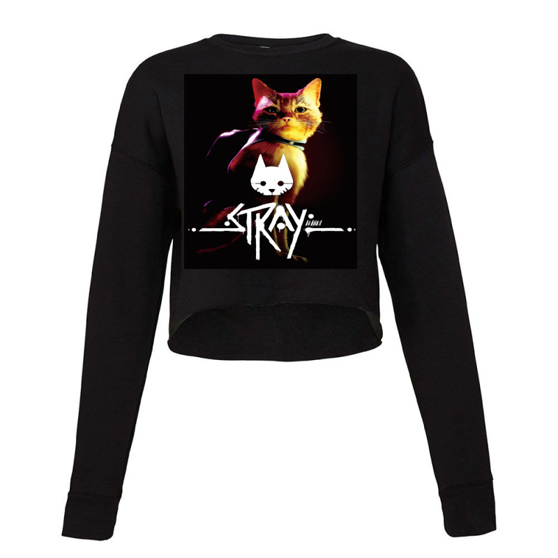 Cat Stray Cropped Sweater by cm-arts | Artistshot