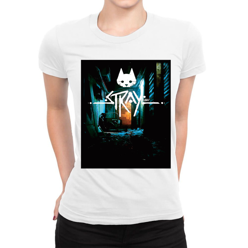 Cat Stray Game Ladies Fitted T-Shirt by cm-arts | Artistshot