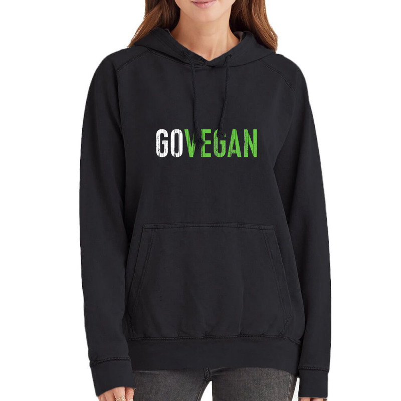 Go Vegan Vegetarian Gif Vintage Hoodie | Artistshot