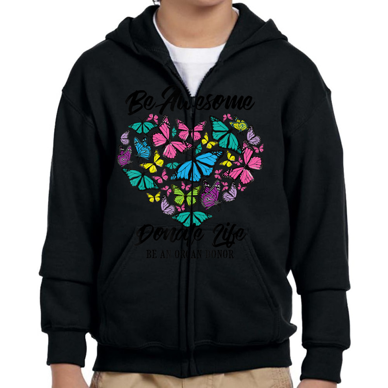 Donate Life Be An Organ Donor Cute Donation Youth Zipper Hoodie by cm-arts | Artistshot