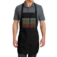 Grand Ledge Michigan Grand Ledge Mi Retro Vintage Text Full-length Apron | Artistshot