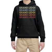 Grand Ledge Michigan Grand Ledge Mi Retro Vintage Text Youth Hoodie | Artistshot