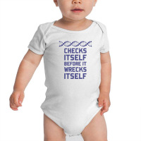 Check Yourself Before You Wreck Your Dna Genetics Baby Bodysuit | Artistshot