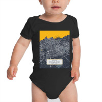 Casablanca Blueprint Street Map Casabl Casablanca Blueprint Street Map Baby Bodysuit | Artistshot