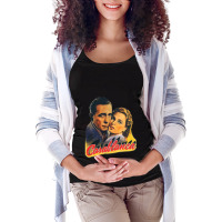 Vintage Retro Casablanca Movie 40s 1942 American Romantic Drama Film M Maternity Scoop Neck T-shirt | Artistshot