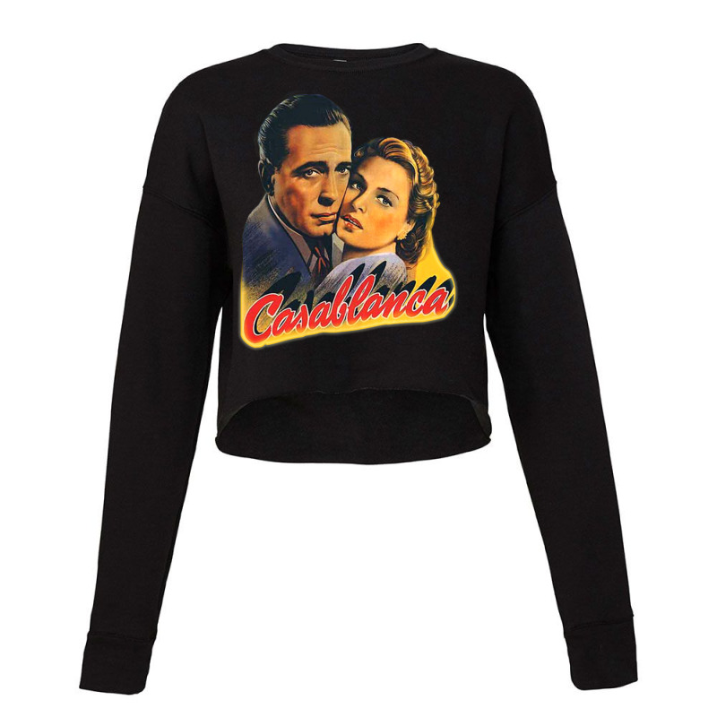 Vintage Retro Casablanca Movie 40s 1942 American Romantic Drama Film M Cropped Sweater by cm-arts | Artistshot