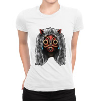 Mononoke Wolf Anime Ladies Fitted T-shirt | Artistshot