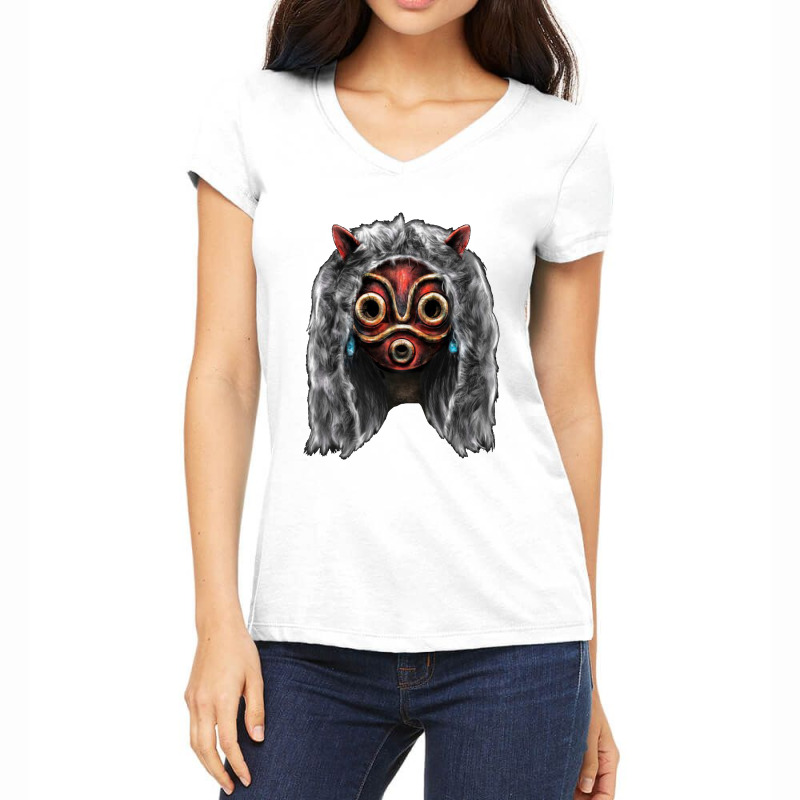 Mononoke Wolf Anime Women's V-Neck T-Shirt by andisoraya | Artistshot