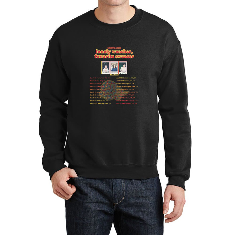 Run River North   Lonely Weather, Favorite Sweater Tour 2020 Back Crewneck Sweatshirt by fikrizain | Artistshot