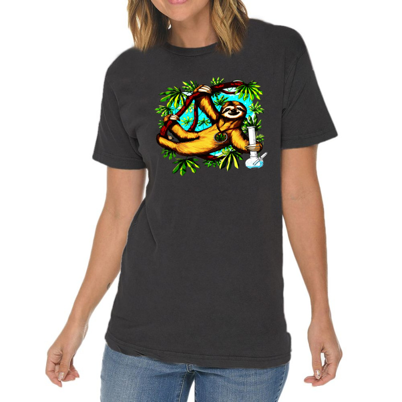 Sloth Weed Stoner Vintage T-shirt | Artistshot