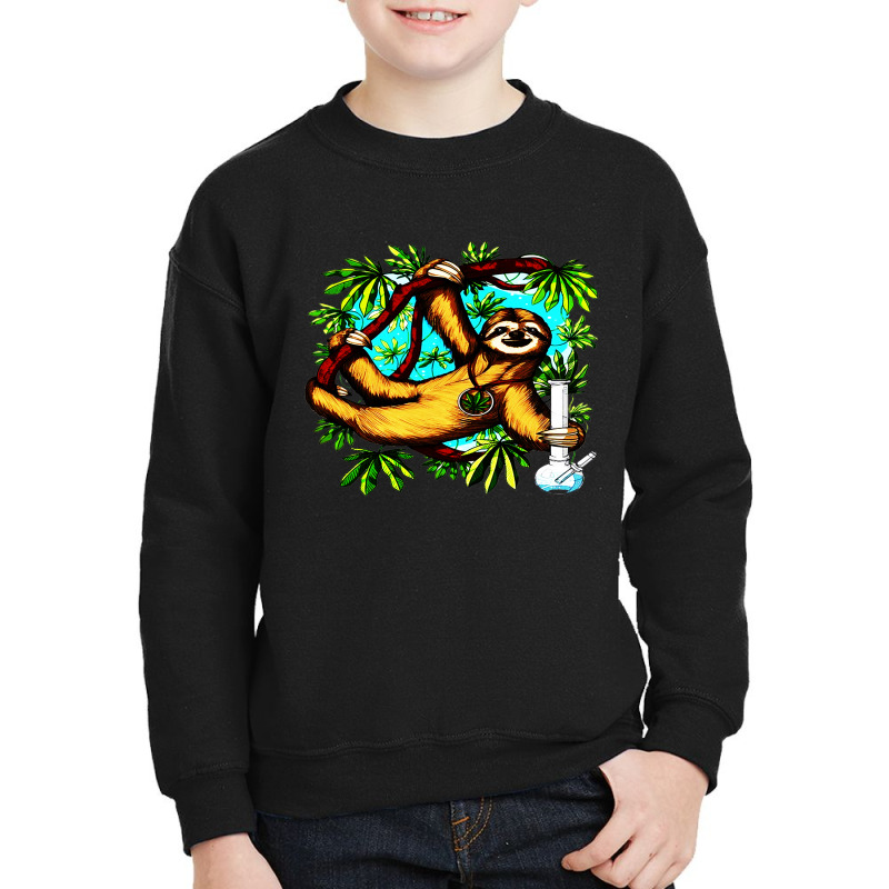 Sloth Weed Stoner Youth Sweatshirt | Artistshot